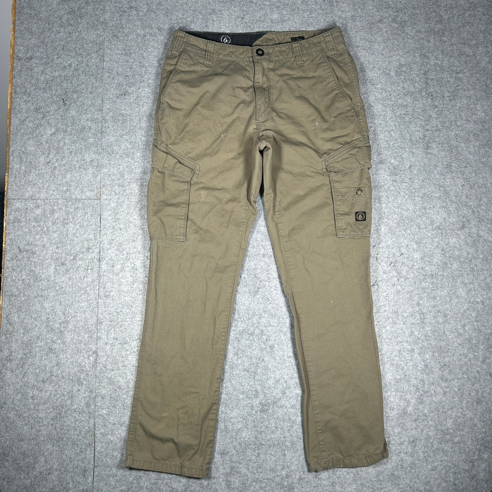 Volcom Cargo Pants Men 32 Brown Vorta Skate Workwear Outdoor Casual Trousers